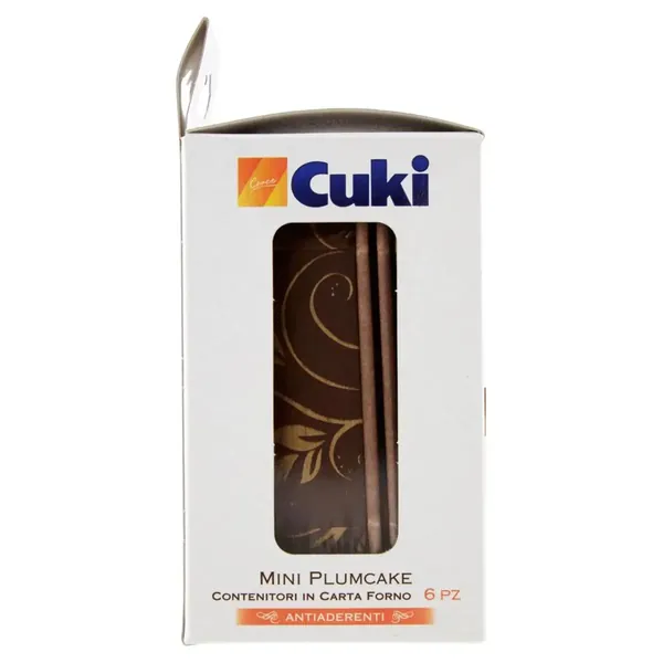 Cuki Anti-aderente Contenitor Cuptor Mini Plumcake 6 Buc, Bax 12 buc